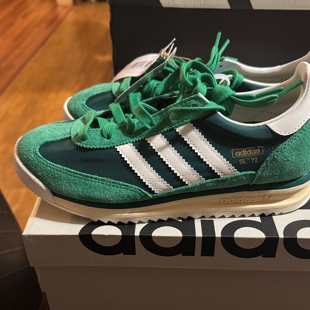 adidas SL 72 Men's Green and White Retro Sneakers